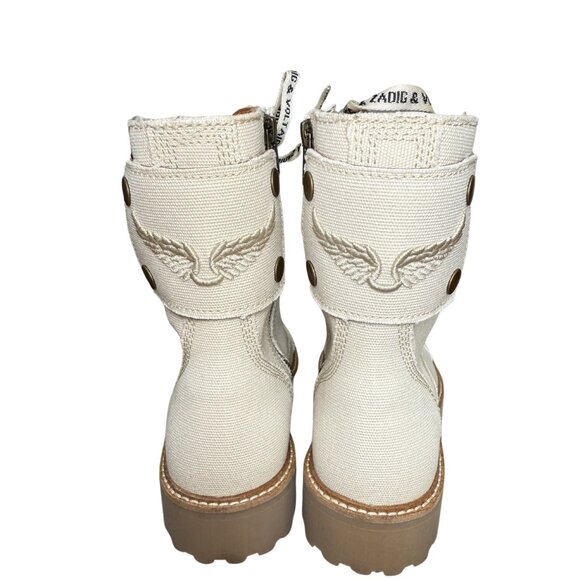 Zadig & Voltaire Joe Canvas Boot, Flash New in Box - Picture 7 of 15